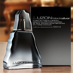 Colônia Desodorante Masculina Uzon Black Silver, 50ml